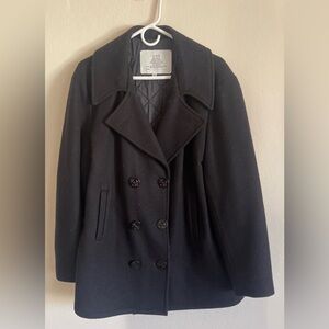 USN Wool Pea Coat - Black